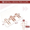 image:imageMr Pen Metal Cross Pen Clips 10 pcs Silver Cross Pen HolderRose Gold