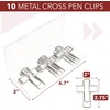 image:imageMr Pen Metal Cross Pen Clips 10 pcs Silver Cross Pen HolderSilver