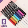 image:imageMr Pen Retractable Gel Pens 8 Pack 05mm Fine Point Colorful Ink