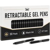 image:imageMr Pen Black Retractable Gel Pens 30 Pack 07 mm Black Ink Gel Pens