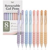 image:imageMr Pen Retractable Gel Pens 8 Pack Pastel Barrels with Black Ink