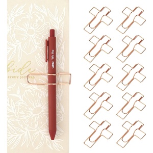image:imageMr Pen Metal Cross Pen Clips 10 pcs Silver Cross Pen HolderRose Gold