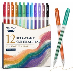 image:imageMr Pen Retractable Glitter Gel Pens 24 Pack Sparkle Gel Ink PensColorful