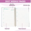 image:imageMr Pen 2027 Weekly and Monthly Planner Calendar 64 x 85 Wire BoundSaga Green
