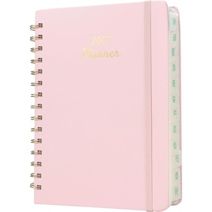 image:imageMr Pen 2027 Weekly and Monthly Planner Calendar 64 x 85 Wire BoundLight Pink